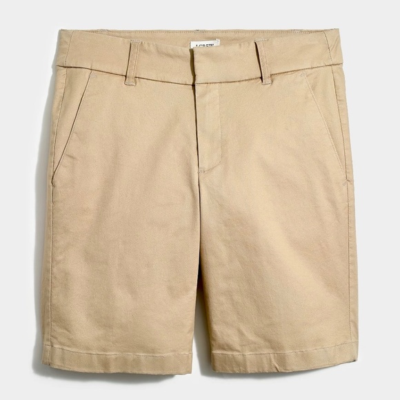NWT!! J. CREW Factory 9” Frankie Bermuda Chino Shorts Light Khaki Preppy Size 6 - Picture 11 of 16